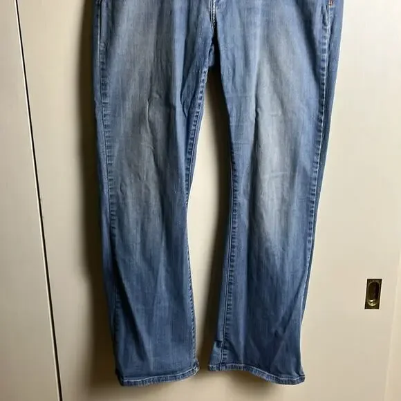 Levi’s Curvy 529 Boot Cut Jeans Light Blue Acid Wash 16 - Picture 6 of 9